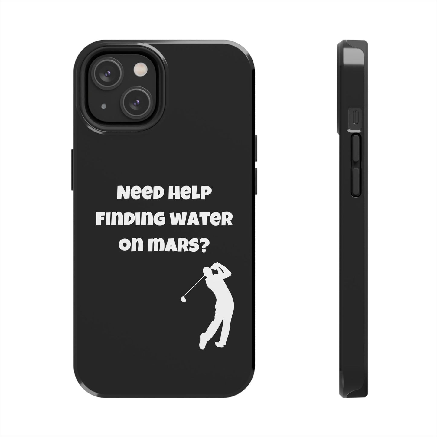 Water on Mars Phone Case - Black