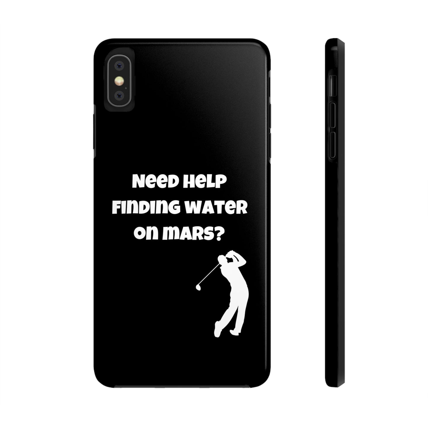 Water on Mars Phone Case - Black