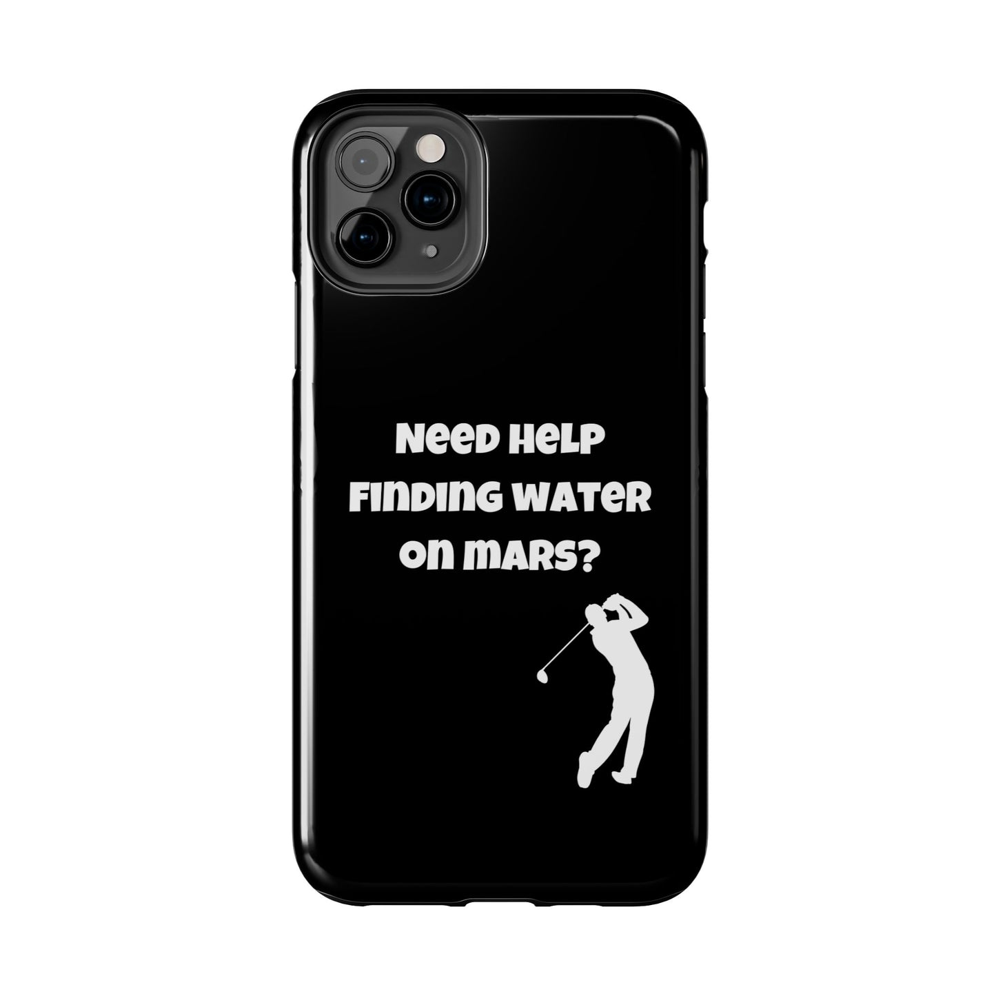 Water on Mars Phone Case - Black