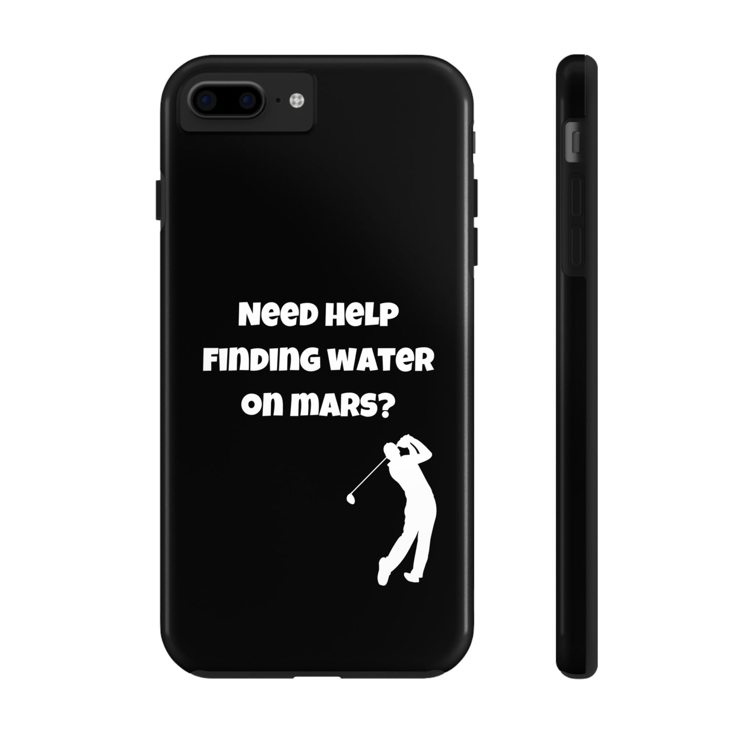 Water on Mars Phone Case - Black