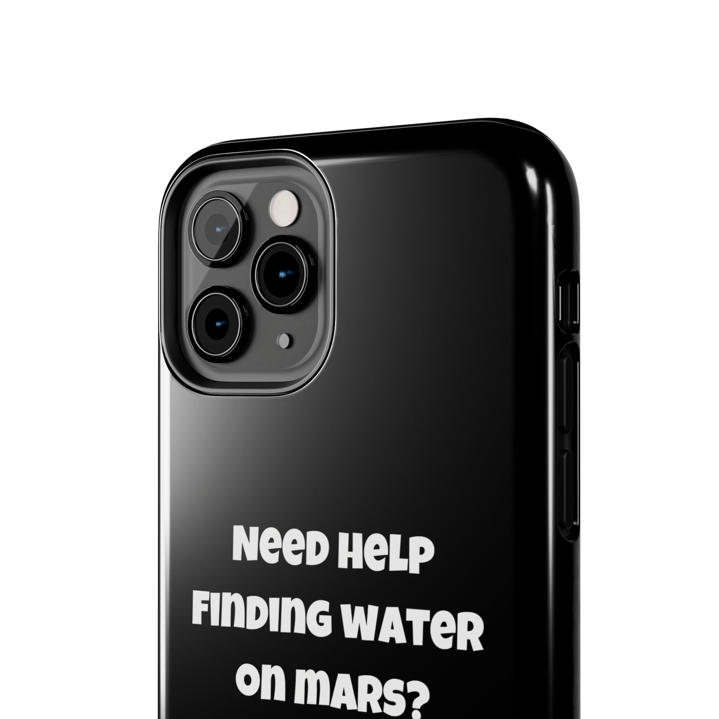 Water on Mars Phone Case - Black