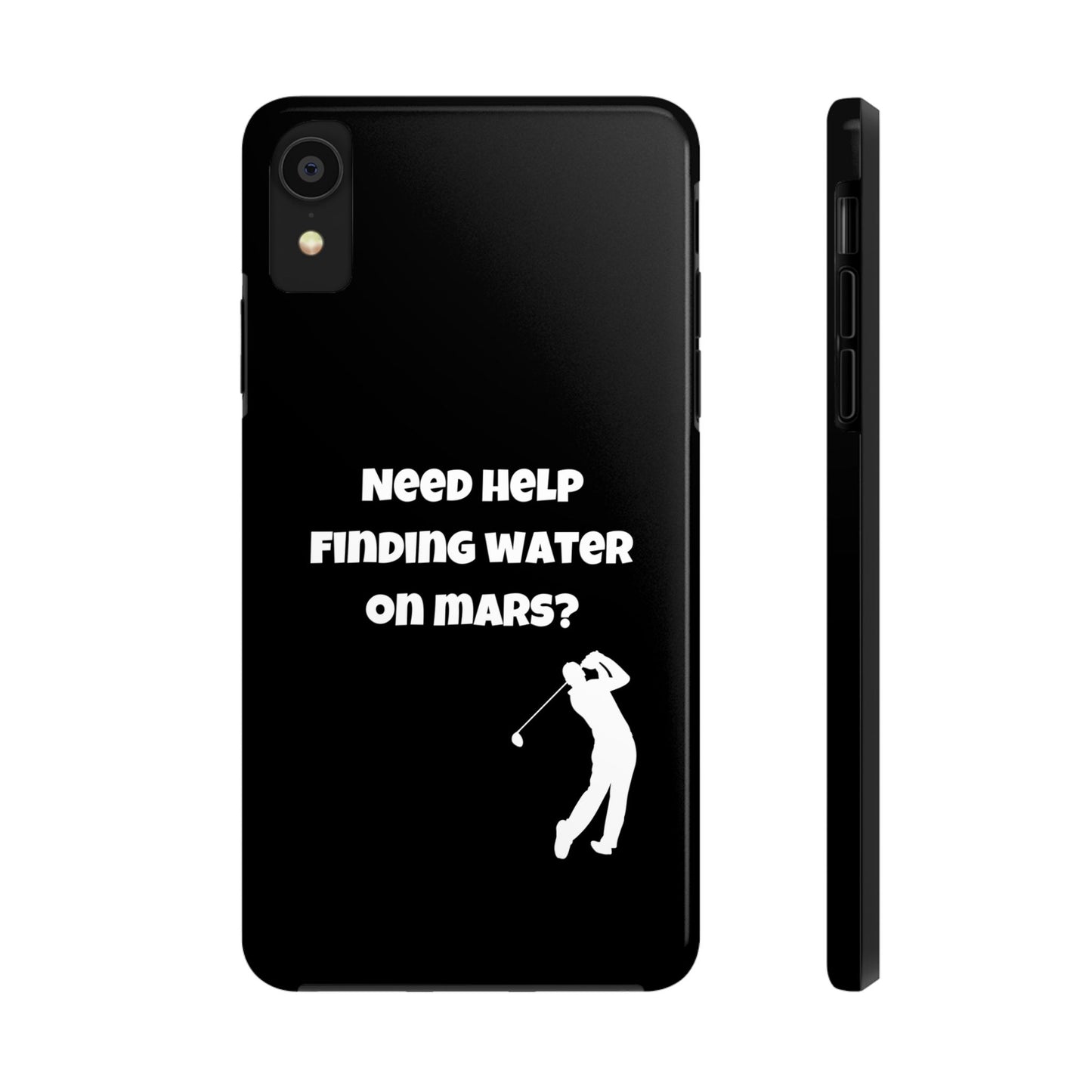 Water on Mars Phone Case - Black