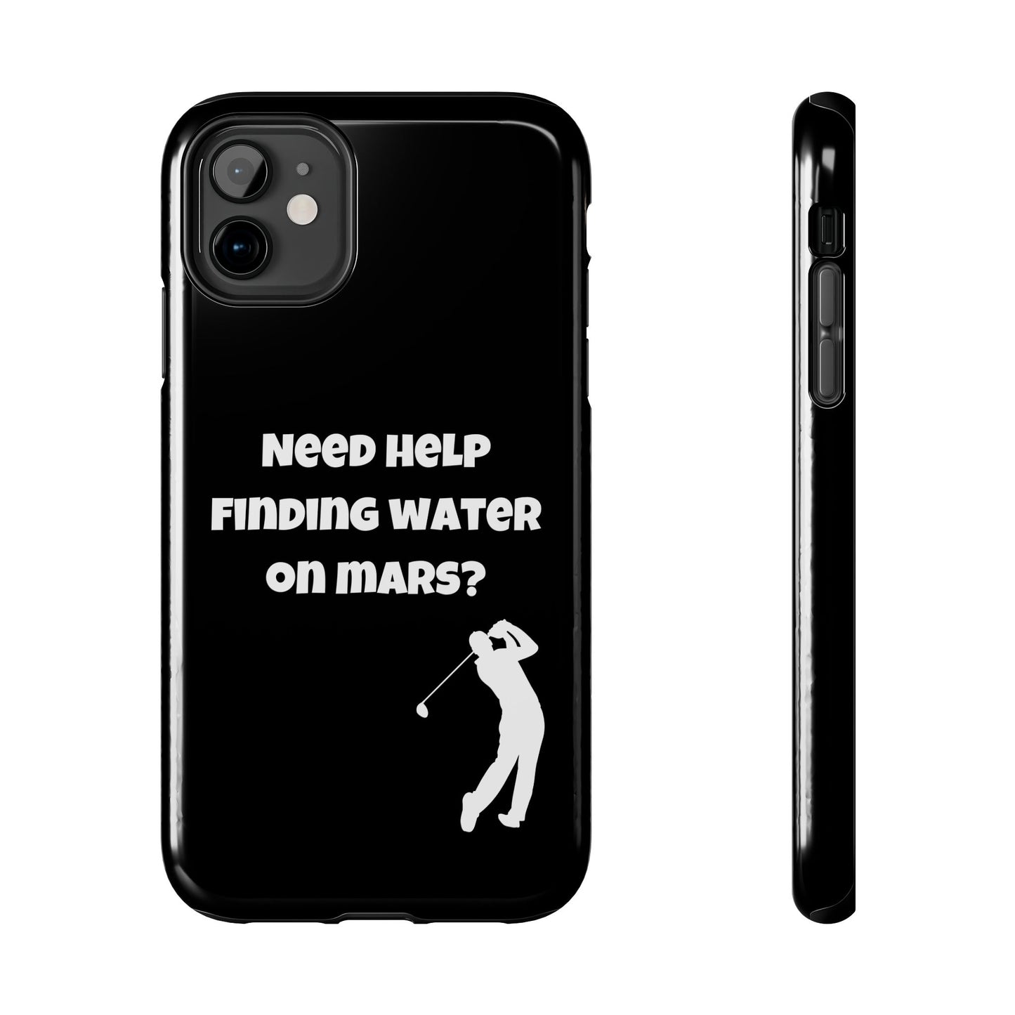 Water on Mars Phone Case - Black