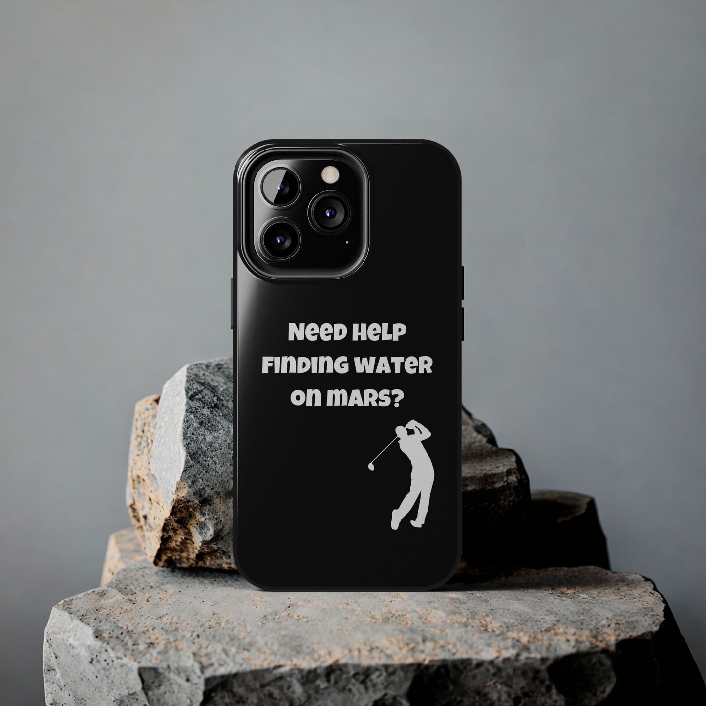 Water on Mars Phone Case - Black