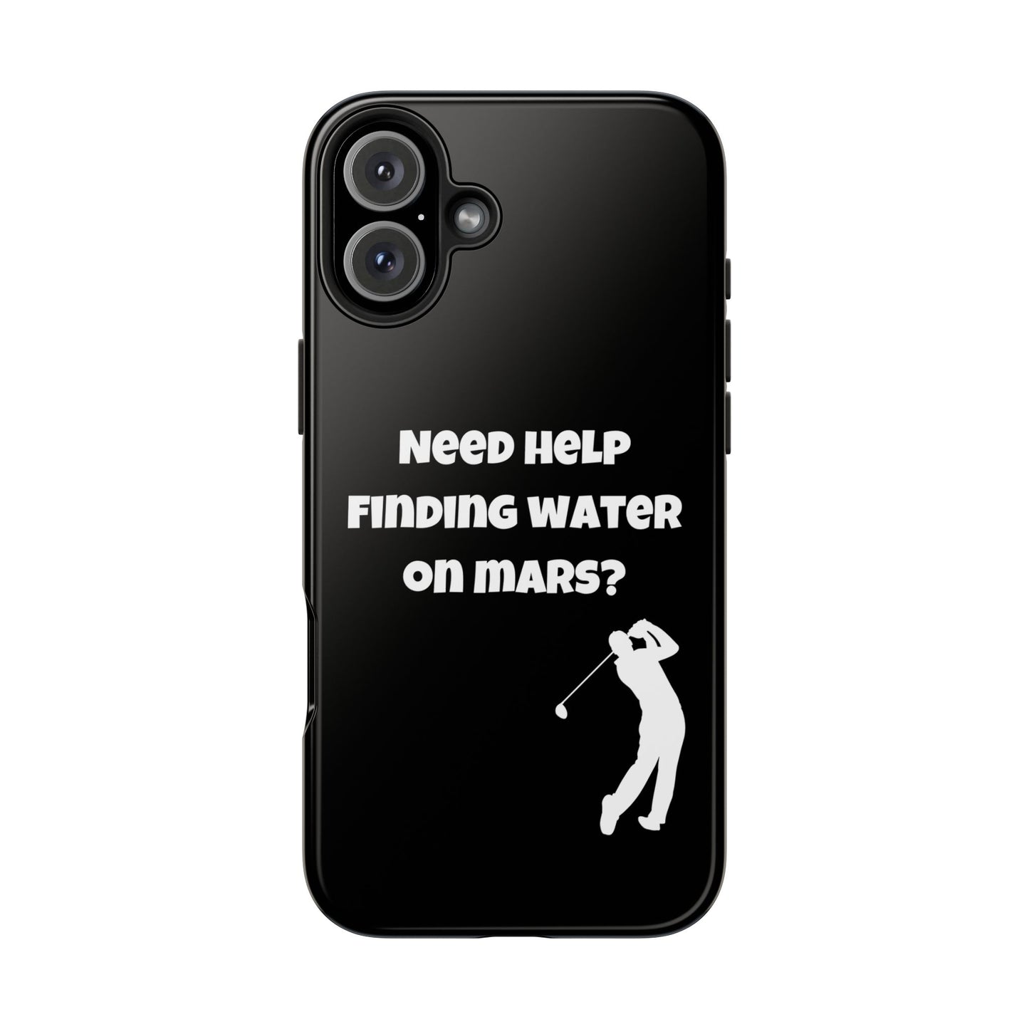 Water on Mars Phone Case - Black