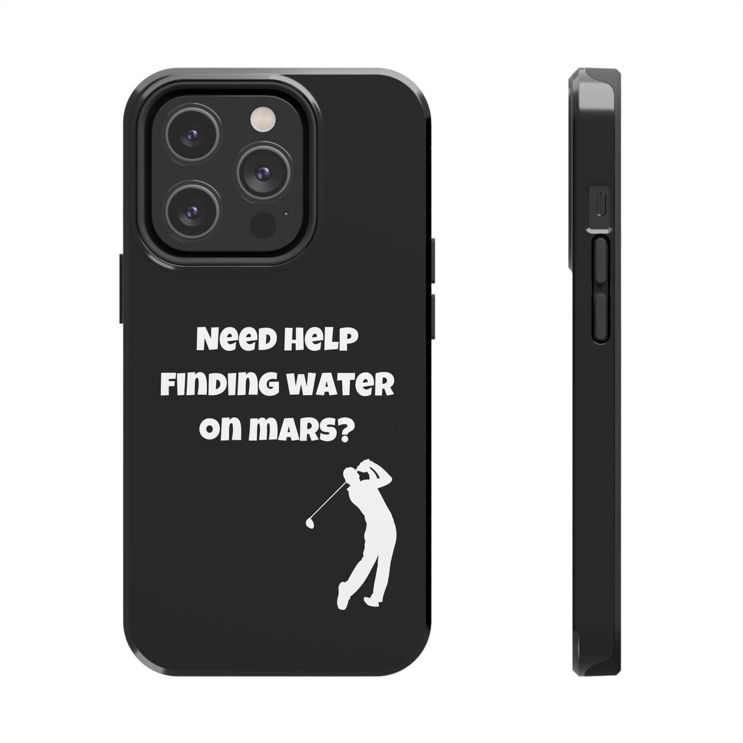 Water on Mars Phone Case - Black