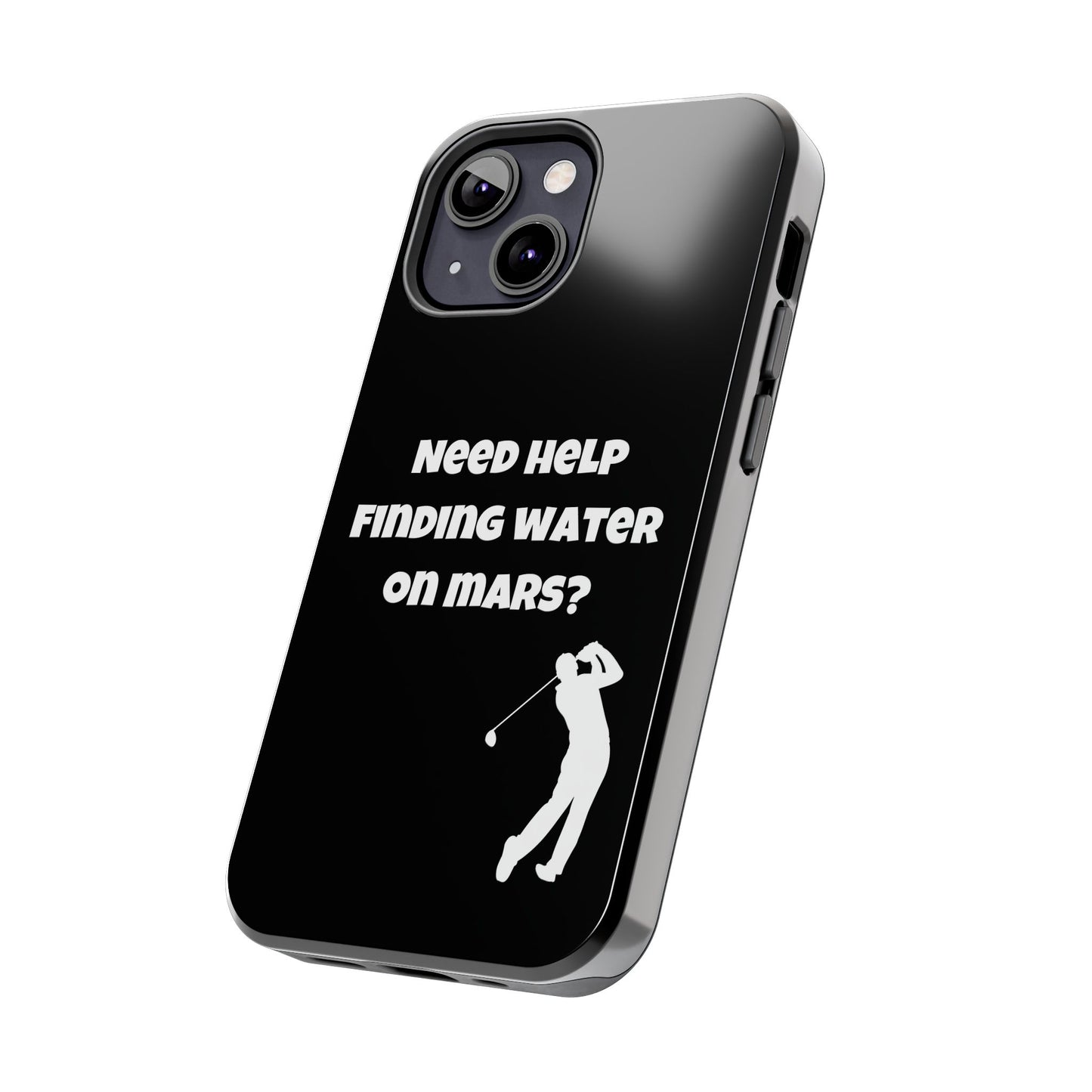 Water on Mars Phone Case - Black