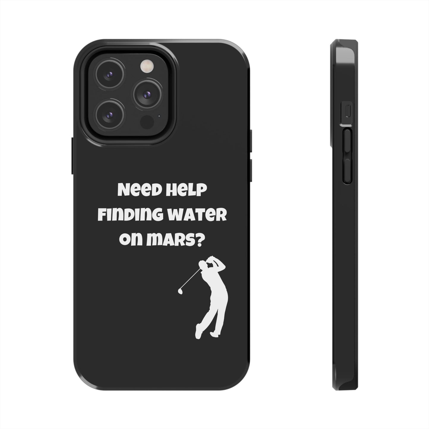 Water on Mars Phone Case - Black