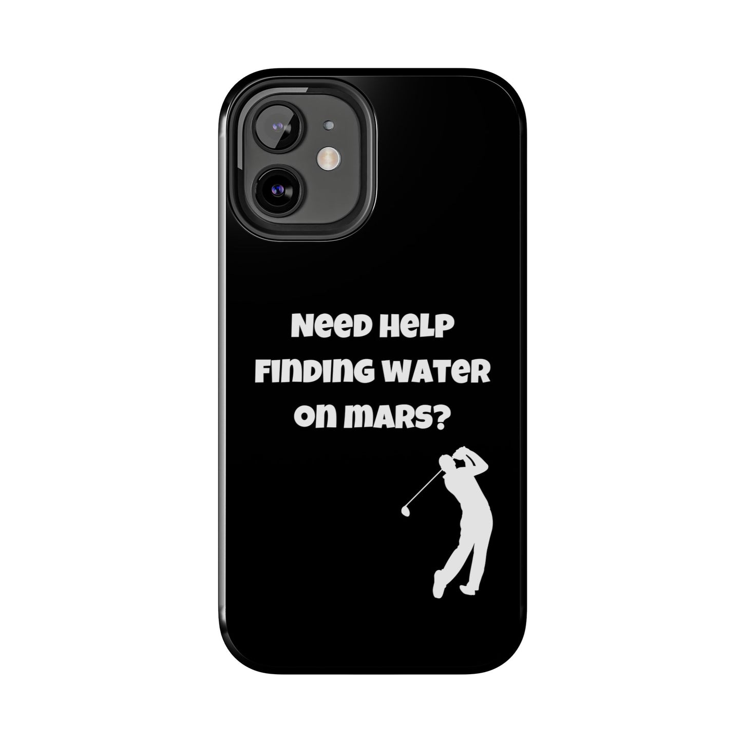 Water on Mars Phone Case - Black