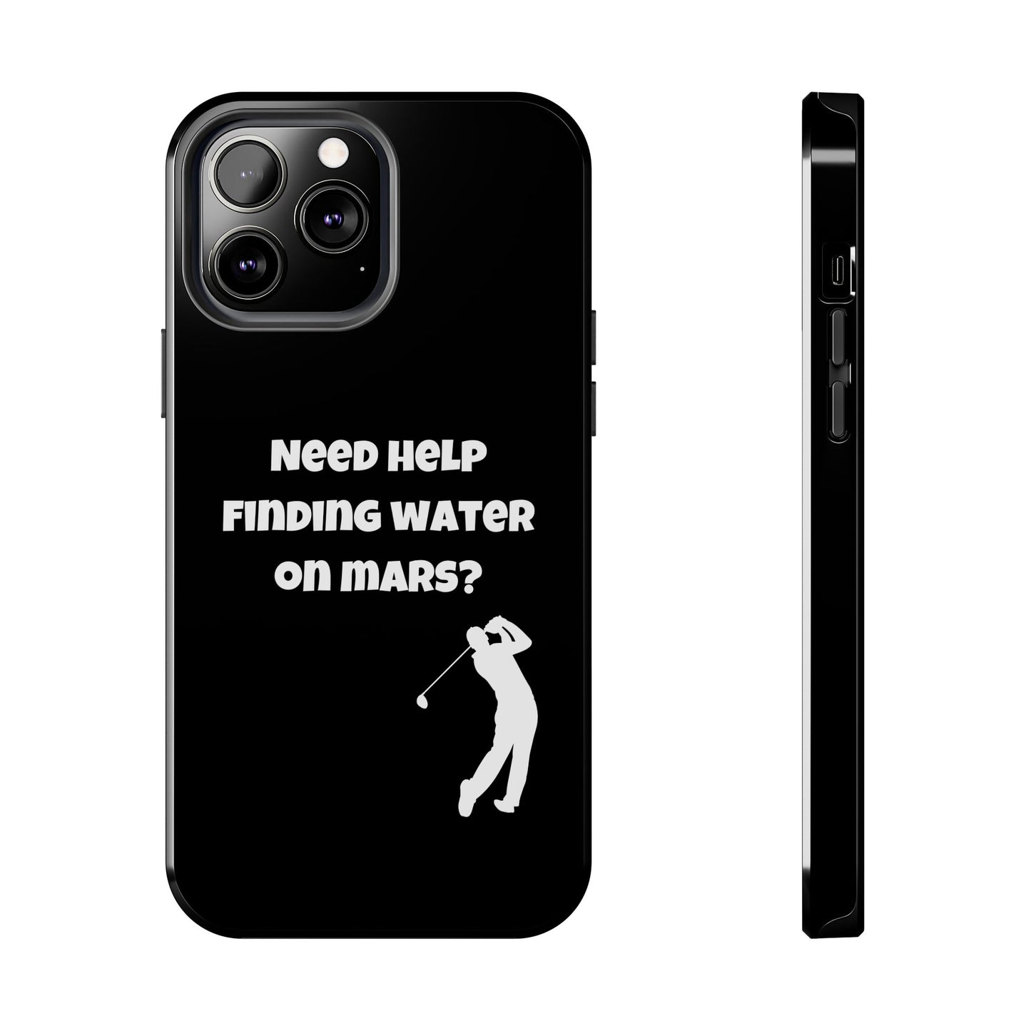 Water on Mars Phone Case - Black