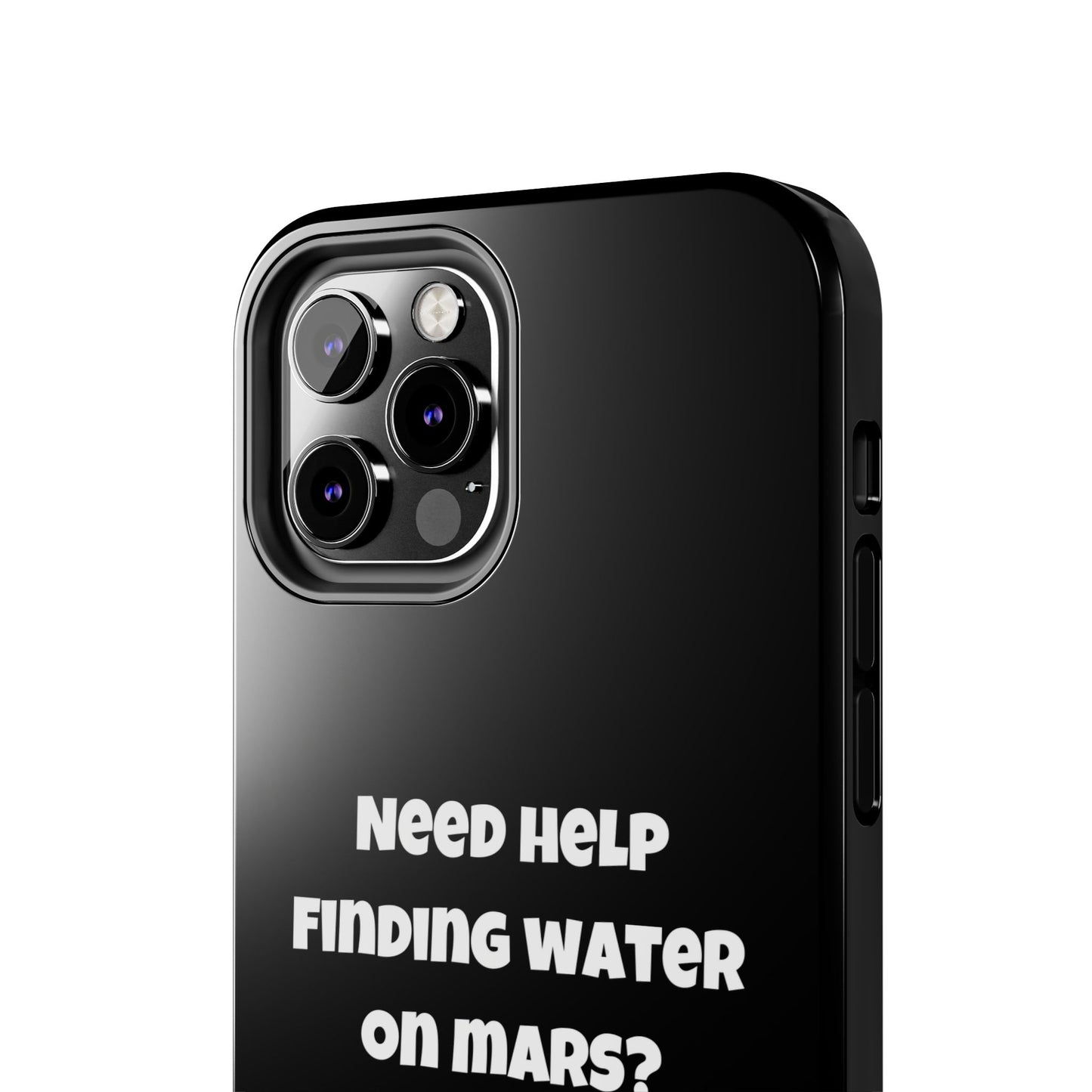 Water on Mars Phone Case - Black