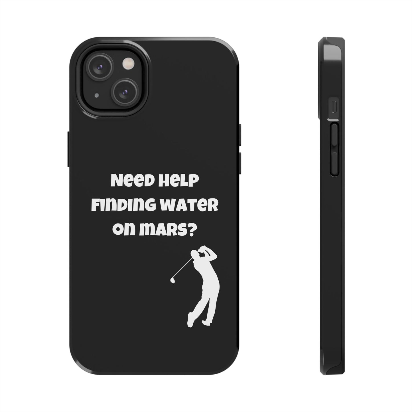 Water on Mars Phone Case - Black