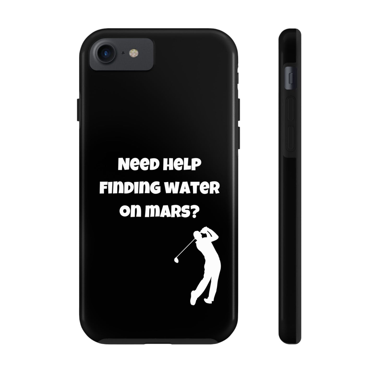 Water on Mars Phone Case - Black