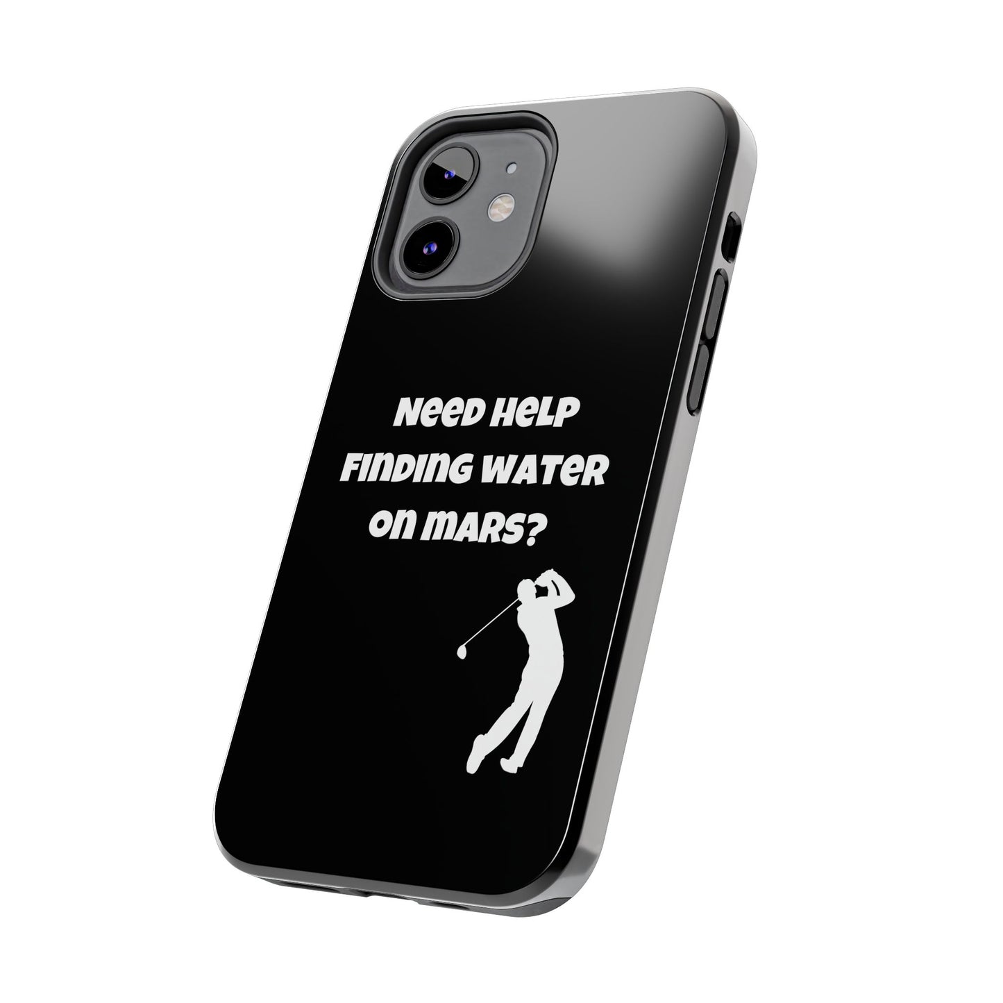 Water on Mars Phone Case - Black