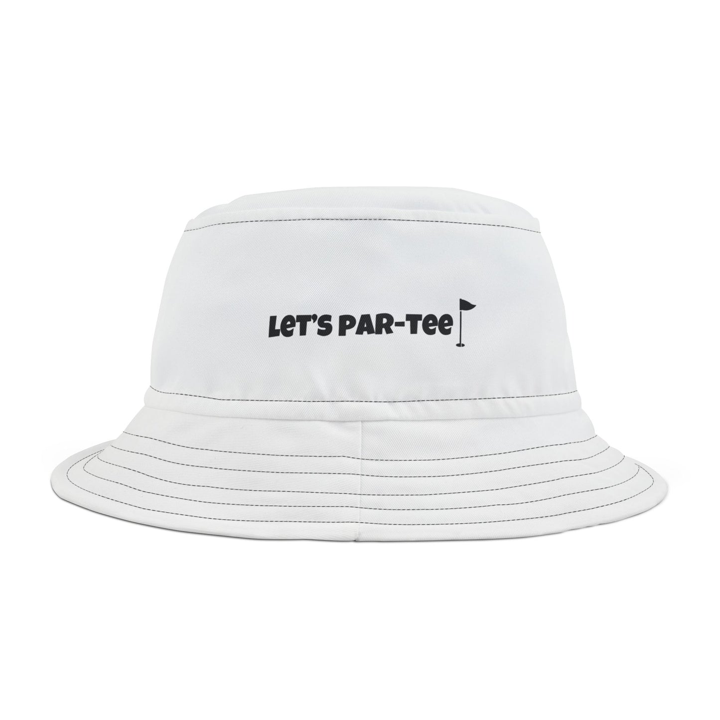 Let's Par-Tee Bucket Hat - White